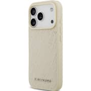 Karl Lagerfeld MagSafe Full Wrapped Leather Case Beige iPhone 17 Pro - KLOHMP17LPGKLFOFE