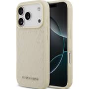 Karl Lagerfeld MagSafe Full Wrapped Leather Case Beige iPhone 17 Pro - KLOHMP17LPGKLFOFE