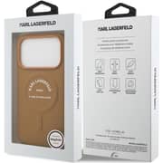 Karl Lagerfeld MagSafe Case Brown iPhone 17 Pro Max - KLOHMP17XPSKRSGEW