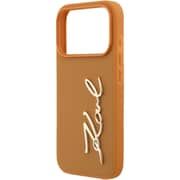 Karl Lagerfeld Leather Case Brown iPhone 17 Pro - KLOHCP17LPSKMGVW