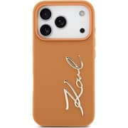 Karl Lagerfeld Leather Case Brown iPhone 17 Pro Max - KLOHCP17XPSKMGVW