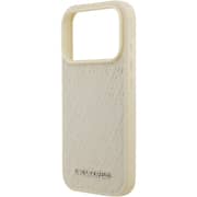 Karl Lagerfeld MagSafe Full Wrapped Leather Case Beige iPhone 17 Pro Max - KLOHMP17XPGKLFOFE