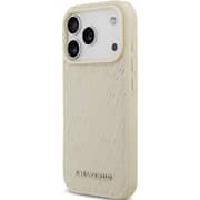 Karl Lagerfeld MagSafe Full Wrapped Leather Case Beige iPhone 17 Pro Max - KLOHMP17XPGKLFOFE