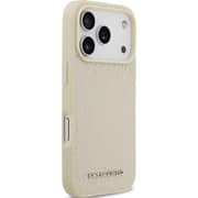 Karl Lagerfeld MagSafe Full Wrapped Leather Case Beige iPhone 17 Pro Max - KLOHMP17XPGKLFOFE