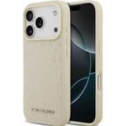 Karl Lagerfeld MagSafe Full Wrapped Leather Case Beige iPhone 17 Pro Max - KLOHMP17XPGKLFOFE