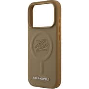 Karl Lagerfeld MagSafe Leather Case Brown iPhone 17 Pro Max - KLOHMP17XPGFKLRDW