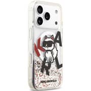 Karl Lagerfeld MagSafe Liquid Glitter Case White iPhone 17 Pro - KLHMP17LLCHSCTDT