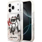 Karl Lagerfeld MagSafe Liquid Glitter Case White iPhone 17 Pro - KLHMP17LLCHSCTDT
