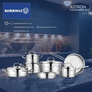 Korkmaz Astron Cookware Set 12pcs - A-2056