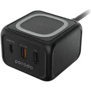 Porodo 3Ports Fast Wireless Charger Black