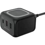 Porodo 3Ports Fast Wireless Charger Black