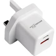 Porodo Blue Wall Charger UK White
