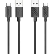 Porodo Blue USB A To USB C Cable 1.2m Black