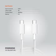 Porodo Type C to C Cable 3m White - PD-CBL0007-WH