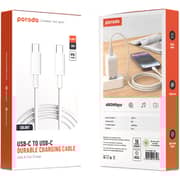 Porodo Type C to C Cable 3m White - PD-CBL0007-WH