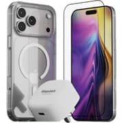 Blupebble Clear Case + Screen Protector + Charger iPhone 17 Pro Max - BP-17MAXBUNDLE