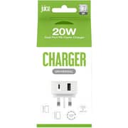 Juice Dual USB Charger White - JUI-MAINS-PD-PLUG-USBA/C-20W-ECO-WHT