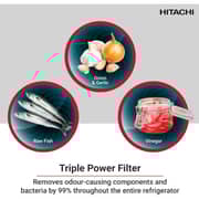 Hitachi Top Mount Refrigerator 275L Elegant Inox - HRTN5230MXAE