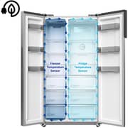 Hitachi Side By Side Refrigerator 680L Dark Inox - HRSN9552DWDXAE