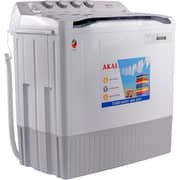 Akai 14kg Twin Tub Semi Automatic Washing Machine, Turbo Wash, Powerful Pulsator, WMMA-X015TT