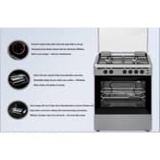 Akai 60X55 Freestanding Gas Cooker with 4 Burners with Full Safety, Made in Turkey - CRMA-66SCN