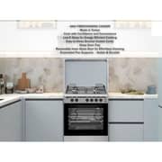 Akai 60X55 Freestanding Gas Cooker with 4 Burners with Full Safety, Made in Turkey - CRMA-66SCN