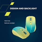 Canyon Rechargeable Wireless Mouse Yellow Blue - CNS-CMSW44UA