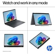 HP OmniBook X Flip 2-in-1 Convertible (2024) Laptop – 2nd Series / Intel Core Ultra 7-256V / 16inch 2K / 3TB SSD / 16GB RAM / 8GB Intel Arc 140V / Windows 11 Home / English Keyboard / Eclipse Grey / International Version – [16-AS0023DX] Customized