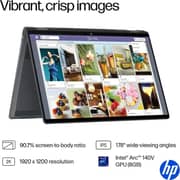 HP OmniBook X Flip 2-in-1 Convertible (2024) Laptop – 2nd Series / Intel Core Ultra 7-256V / 16inch 2K / 3TB SSD / 16GB RAM / 8GB Intel Arc 140V / Windows 11 Home / English Keyboard / Eclipse Grey / International Version – [16-AS0023DX] Customized