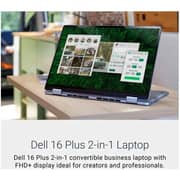 Dell 2-in-1 Convertible (2024) Copilot+ PC - 2nd Series / Intel Core Ultra 7-256V / 16inch FHD / 2TB SSD / 16GB RAM / Shared Intel Arc Graphics / Windows 11 Home / English Keyboard / Ice / International Version - [LDB06250-7144BLU-PUS] Customized