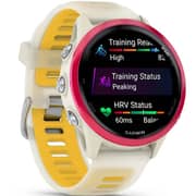 Garmin Forerunner 570 Smartwatch Raspberry Aluminum With Translucent Bone/Mango Band