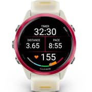 Garmin Forerunner 570 Smartwatch Raspberry Aluminum With Translucent Bone/Mango Band