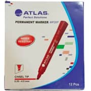 Atlas Chisel Permanent Marker Red - DZ-12EA