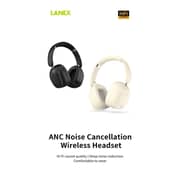 Lanex Bluetooth Wireless On Ear Headphone Cream