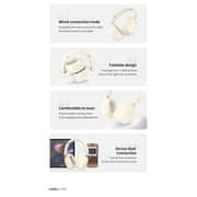 Lanex Bluetooth Wireless On Ear Headphone Cream