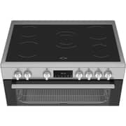 Indesit 5 Burner Vitro Ceramic Cooker 90cm Inox - RIN9-EV820205XME