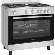 Indesit 5 Burner Gas Cooker 90cm Inox - RIN9-GGF23125XME