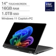 Asus Vivobook Flip (2024) Copilot+ PC - 2nd Series / Intel Core Ultra 7-256V / 14inch OLED / 1TB SSD / 16GB RAM / Intel ARC Graphics / Windows 11 Home / English Keyboard / Gray / International Version - [TP3407SA-DS74]