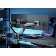 Gamertek Pivot Dual RGB Monitor Arm Black - 72976