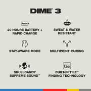 Skullcandy Dime 3 True Wireless Earbuds Bone Orange Glow