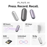 Plaud NotePin V2 Voice Recorder Sunset Purple - NP-64G-PU-1