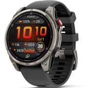 Garmin Fenix 8 Pro Smartwatch Sapphire Titanium With Graphite/Black Silicone Band