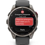 Garmin Fenix 8 Pro Smartwatch Sapphire Titanium With Graphite/Black Silicone Band
