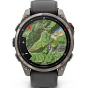 Garmin Fenix 8 Pro Smartwatch Sapphire Titanium With Graphite/Black Silicone Band