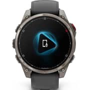 Garmin Fenix 8 Pro Smartwatch Sapphire Titanium With Graphite/Black Silicone Band