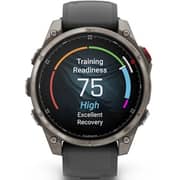 Garmin Fenix 8 Pro Smartwatch Sapphire Titanium With Graphite/Black Silicone Band