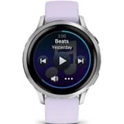 Garmin Venu 4 Smartwatch Silver With Periwinkle Silicone Band
