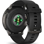 Garmin Venu 4 Smartwatch Slate With Black Silicone Band