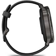 Garmin Venu 4 Smartwatch Slate With Black Silicone Band