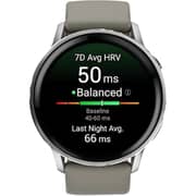Garmin Venu 4 Smartwatch Silver With Grey Silicone Band